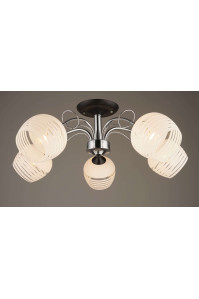 Потолочная Люстра SVLIGHT на 5 лампочек 1272/5 черный+хром